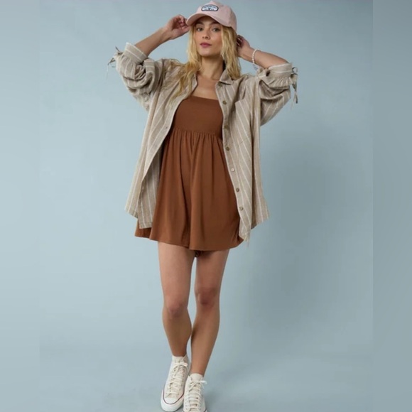 American Eagle Outfitters Pants - AE•Knit Babydoll Romper•Size S•NWT